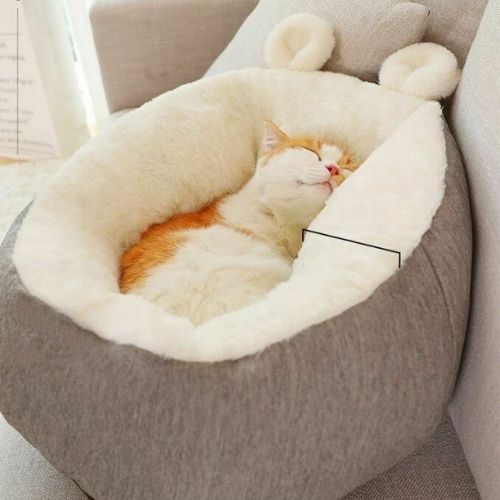 Puppy Cat Pets Soft Washable Bed Warm Cosy Round Cushion Sleeping Mat Cave Sofa