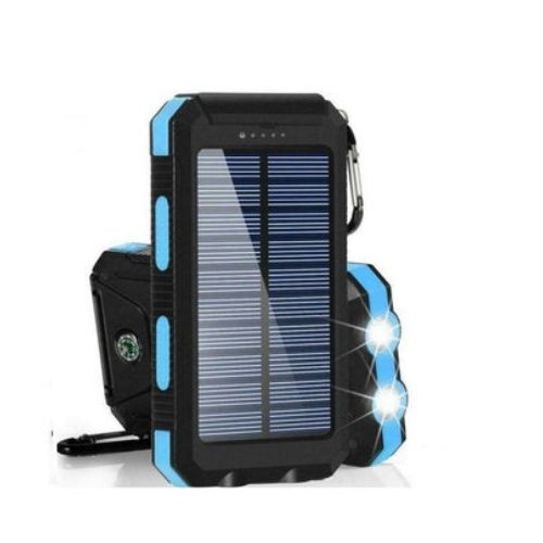 Solar Power Bank 20000mAh Charger External Battery Waterproof for mobile phones