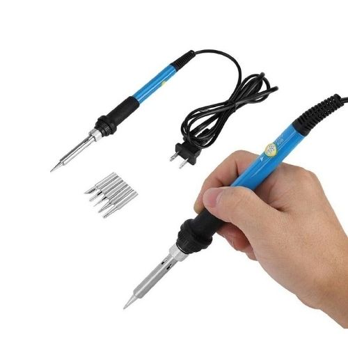 60W 110V Electric Soldering Iron Tool Kit Adjustable Temperature Welding Pen Gun