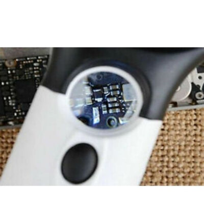 45Times Magnifier Extra Large Handheld Reading Magnifying Glass with 3LED Lights