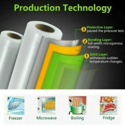 4 Rolls Commercial Grade Vacuum Sealer Bags Roll For Food Saver And Sous Vide