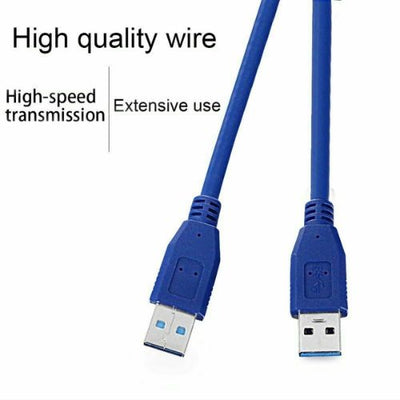 USB 3.0 A Male to A Male Cable Lead for High-Speed Data Transfer and Connection