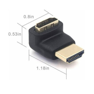 HDMI Male to Female M/F Right Angle Port Adapter Connector for HDTV 270 Degree