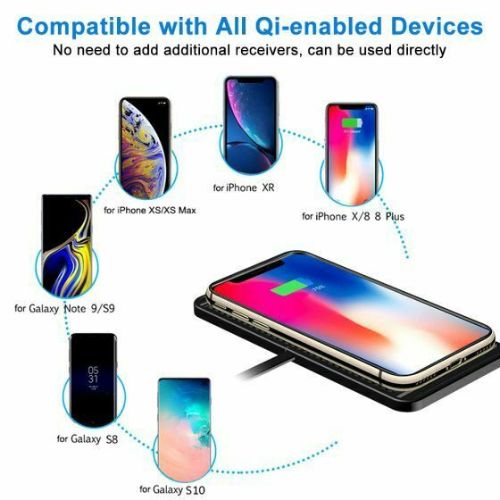 15W Fast Wireless Charger Charging Pad with Fast Charging Speed 360° Charging