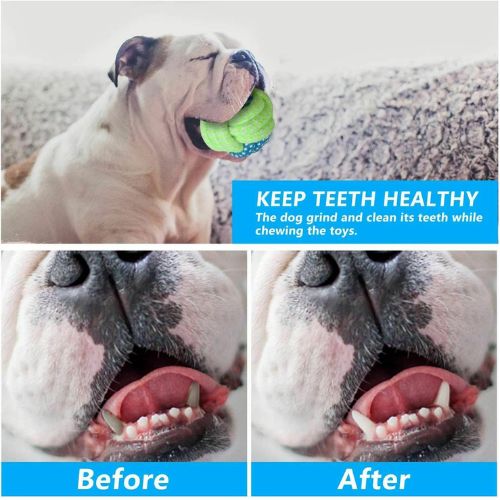 7pcs Aggressive Chew Toys for Dogs Indestructible Braid Cotton Rope Pet Tug Ball