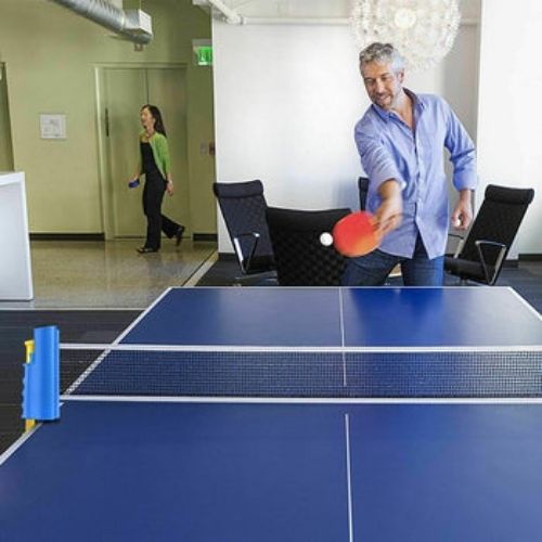 Portable Table Tennis Net With spring Clip And Light Weight ,PE plastic ( Blue)