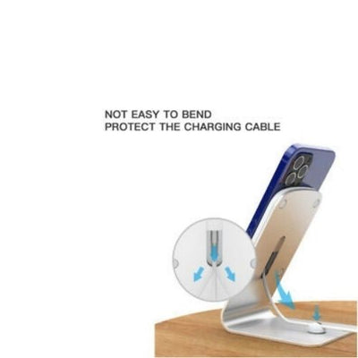 Aluminium Desk Stand Phone Holder for MagSafe Magnetic Wireless Charger