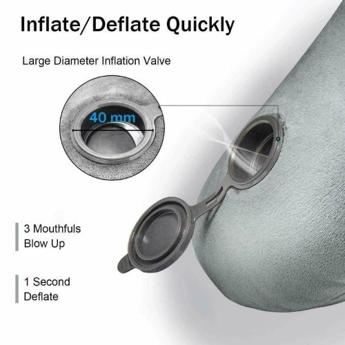 On Air Adjustable and Inflatable Neck Pillow, Airplane Pillow for Kids + Adults