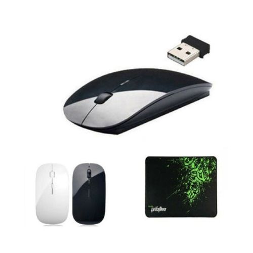 Wireless Optical Mouse Mice+USB Receiver Mouse Pad For PC Computer 2.4GHz PC Mac