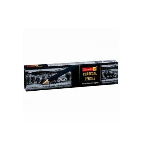 CAMLIN CHARCOAL PENCIL 172MM Wood Black Pencil Suitable For Student-10 pcs/SET