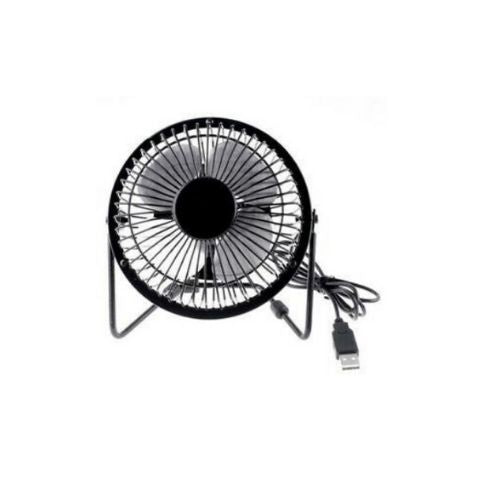 Mini USB Fan PC Notebook Laptop Car Office Desk Adjustable Portable Metal Fan