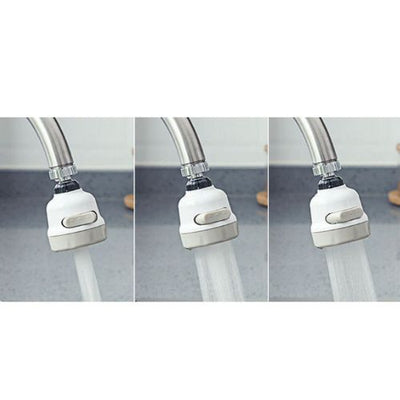 360 Degree Faucet Nozzle Sink Swivel Tap Aerator Dual Spray White Kitchen Tool