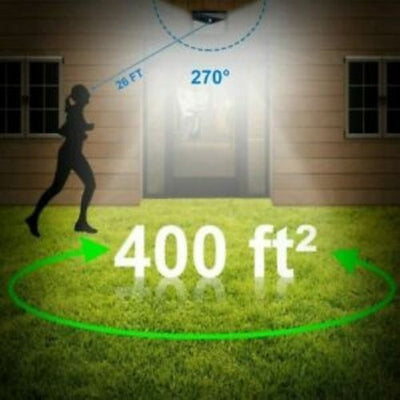 208LED Outdoor Solar Powered Lights PIR Motion Sensor Garden Security Wall Lamp