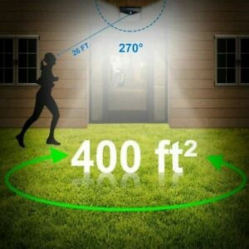 208LED Outdoor Solar Powered Lights PIR Motion Sensor Garden Security Wall Lamp