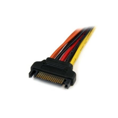 20cm SATA 15-Pin Male to 2 x 15P Female 90 Degree Y Splitter Adapter Power Cable