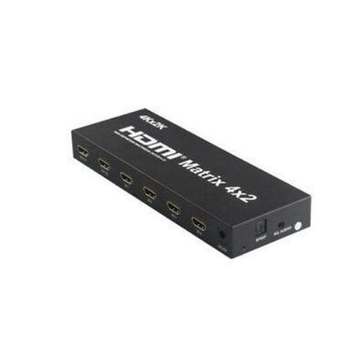 HDMI 4x2 HD 3D True Matrix Switch Splitter 1080p 4 In 2 Out w/IR Remote