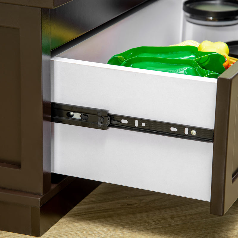Elevated Dog Bowls Feeding Station w/ Stainless Steel Bowls Storage Drawer