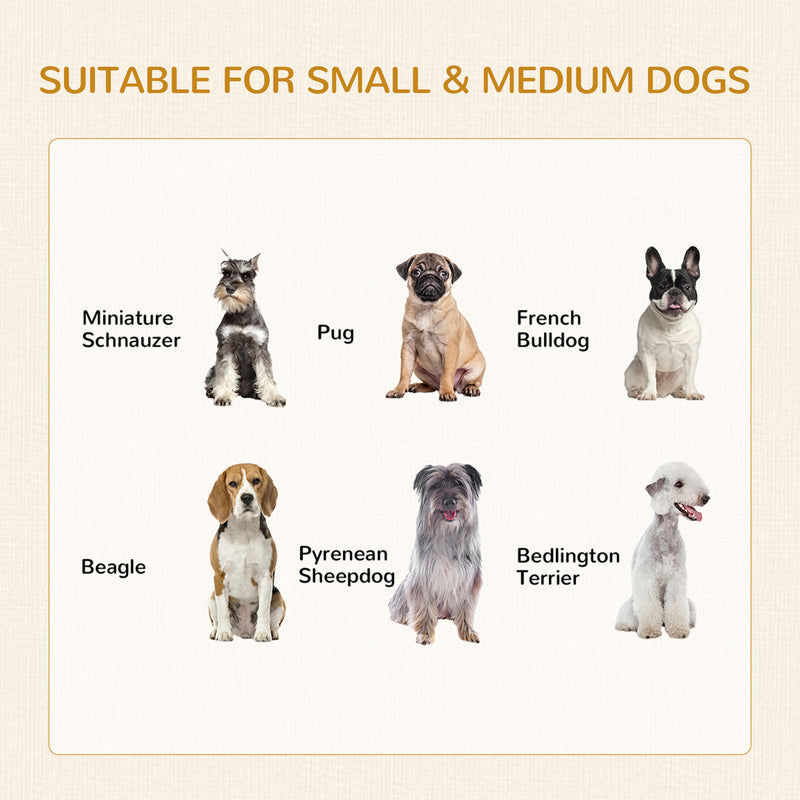 Indoor Use Dog Kennel End Table with Drawer Double Doors for Medium Dogs