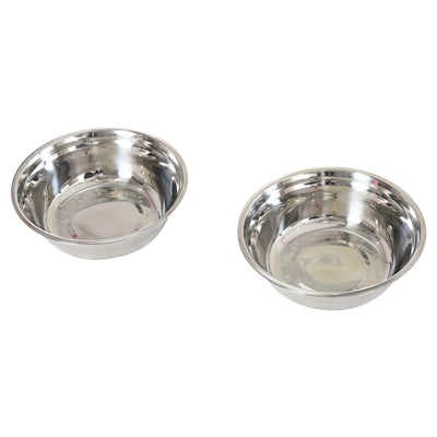 Raised Pet Bowls with Storage Function 2 Stainless Steel Dog Bowls Elevated Base