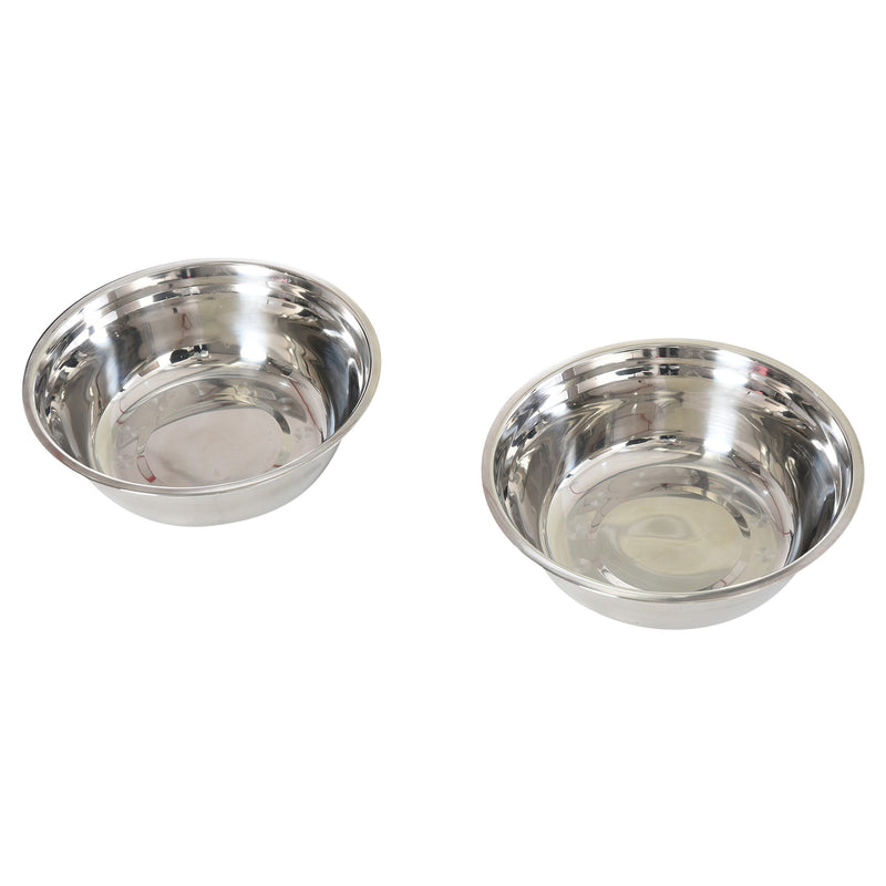 Raised Pet Bowls with Storage Function 2 Stainless Steel Dog Bowls Elevated Base