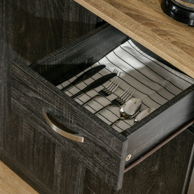 HOMCOM Modern Freestanding Kitchen Buffet with Hutch Pantry Hutch w/ Storage