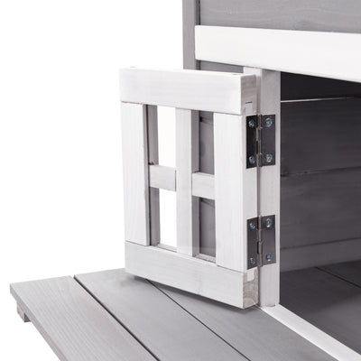 Feral Cat House Outdoor, 3-Tier Kitty Shelter, Weather Resistant, w/ Escape Door
