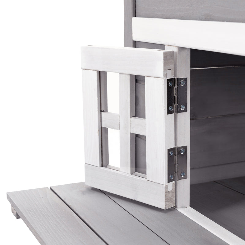 Feral Cat House Outdoor, 3-Tier Kitty Shelter, Weather Resistant, w/ Escape Door