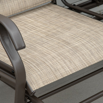 58&quot; 2 Person Glider Rocking Chair Garden Bench Outdoor Loveseat
