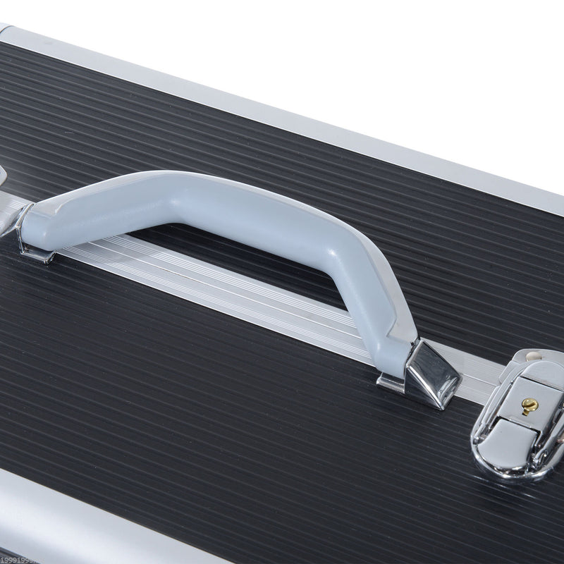 Aluminum Rolling Makeup Train Case Cosmetic Organizer Storage Box Lockable