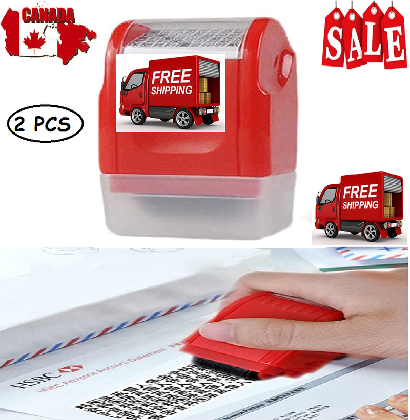 ID Identity Theft Protection Roller Stamp 2Pcs - Guard Your Identity Information