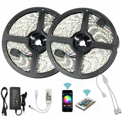 10M RGB Warm white led strip lights 24 Key Remote Control Alexa Smart WIFI tape