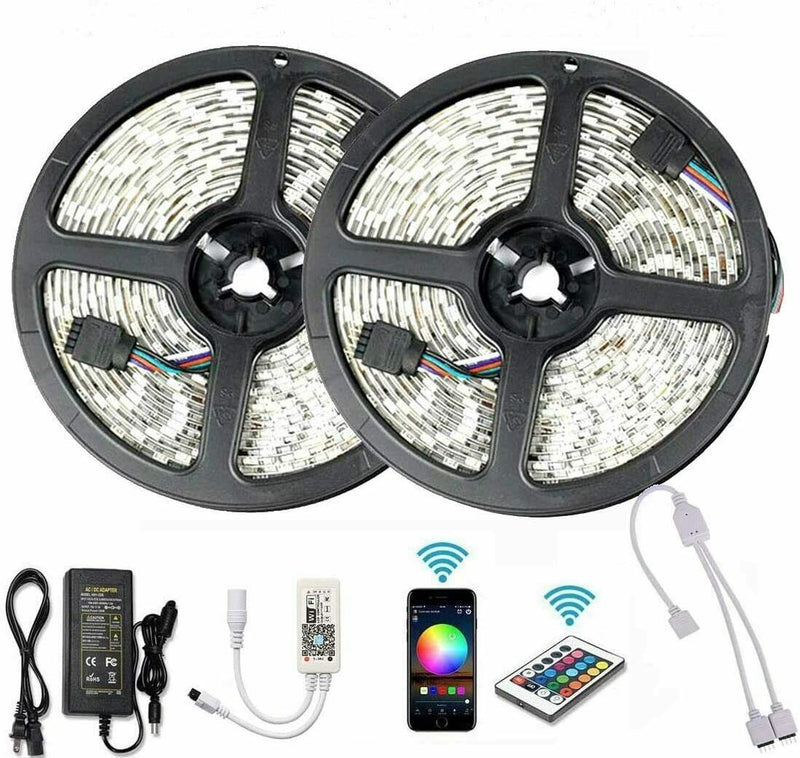 10M RGB Warm white led strip lights 24 Key Remote Control Alexa Smart WIFI tape