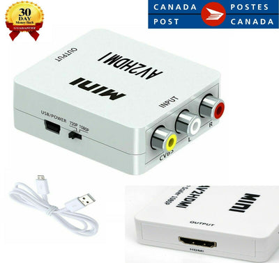 AV To HDMI Adapter Converter Video Audio Composite AV 720p 1080p Upscaler CVBS