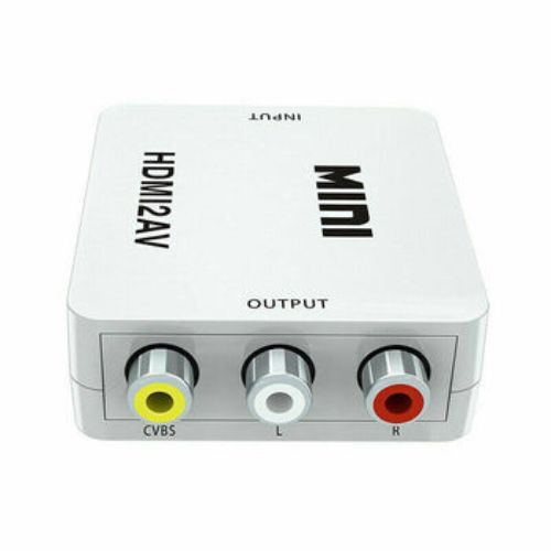1080P Mini HD Converter Box HDMI to AV RCA CVBS Composite Video Audio Adapter AC
