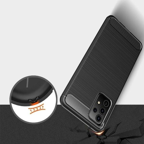For Samsung Galaxy A52 5G Case - Carbon Fiber Shockproof Soft Back Cover