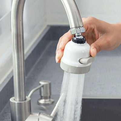 360 Degree Faucet Nozzle Sink Swivel Tap Aerator Dual Spray White Kitchen Tool