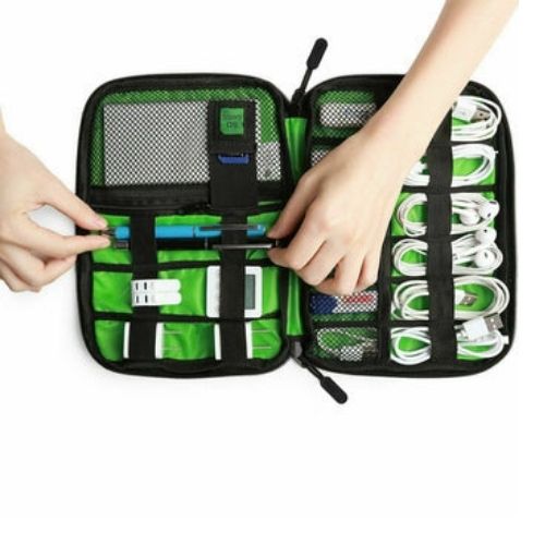 Travel Electronics Cord Organiser Case Gadget Bag Disk Cable USB Storage Case