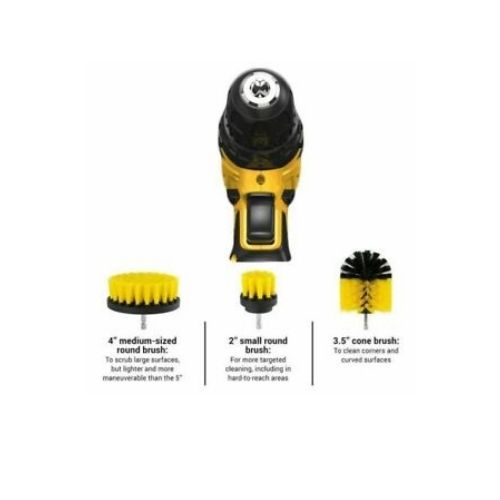 3Pcs- Drill Cleaning Brush Kit Bristle Scrubber Bathtub Tiles, Carpet Cleaning