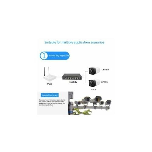 8Port Gigabit Ethernet 10/100/1000Mbps Switch Lan Hub Adapter for Router & Modem