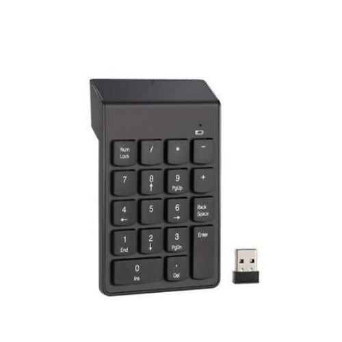 Wireless Numeric Keypad Cordless Number Keyboard Pad 18 Keys 2.4G