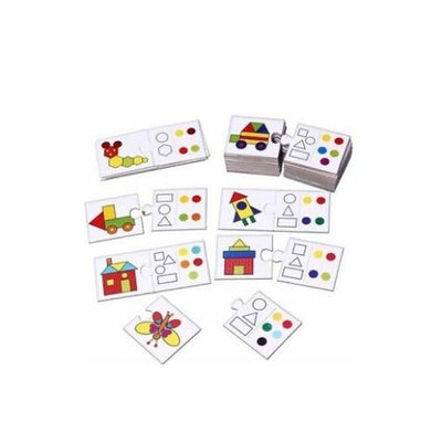 Shape & Color Match Multi-color Cards Educational Color and Shape For Baby kids