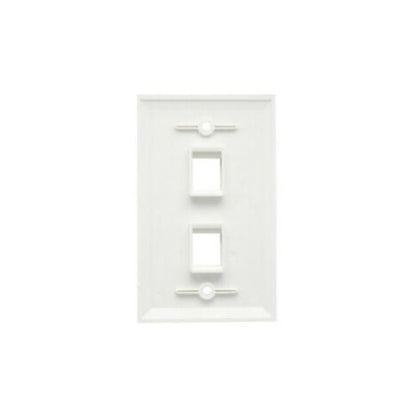 10 Packs Wall Plate 2 Port White Unbreakable Toggle Outlet Cover