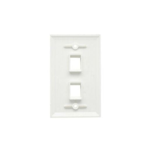 10 Packs Wall Plate 2 Port White Unbreakable Toggle Outlet Cover