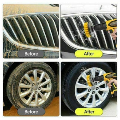 3Pcs Set Round Electric Drill Brush Rotary Tub Cleaning Tools Scrubber Floor Car