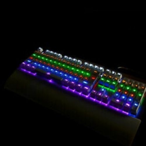 Real Mechanical USB Keyboard Enhanded Gaming Backlit LED Changeable Color Black