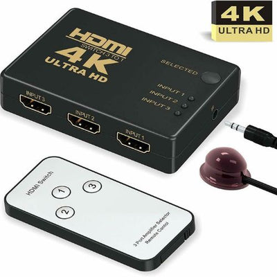 3 Port HDMI Splitter Switch Selector Switcher +Remote 1080p For HDTV/PS3/SKY/STB