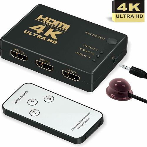 3 Port HDMI Splitter Switch Selector Switcher +Remote 1080p For HDTV/PS3/SKY/STB
