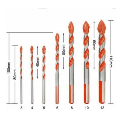 Ultimate Drill Bits Multifunctional 7PCS Set Ceramic Glass Punching Hole Working