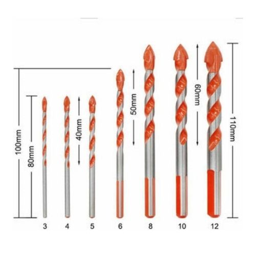Ultimate Drill Bits Multifunctional 7PCS Set Ceramic Glass Punching Hole Working