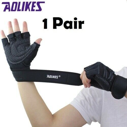 Bike Bicycle Cycling Half Finger Pad Gloves Sports Gym Fitness for Men Women